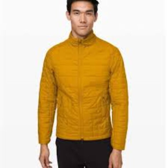 Lululemon Athletica Tan Quilted Puffer Jacket Man Size S